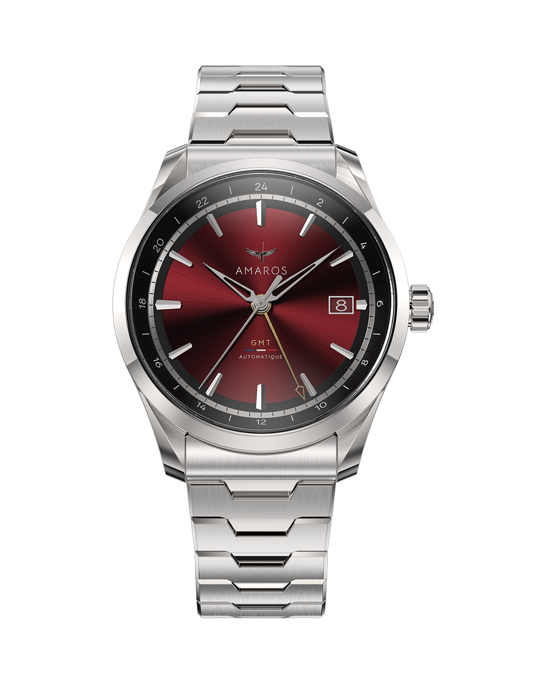 Montre Homme Out Of Order Negroni GMT Automatique - Cadran Orange, Boîtier Acier 40mm - Neuf étiqueté