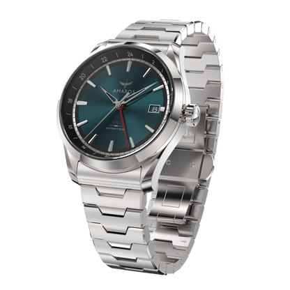 L'Odyssée - Automatic GMT Watch - Vert Émeraude