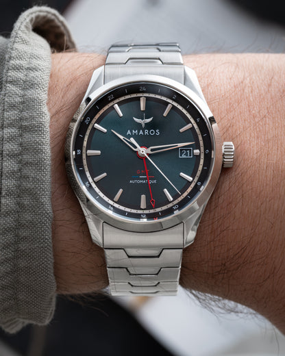 L'Odyssée - Automatic GMT Watch - Vert Émeraude